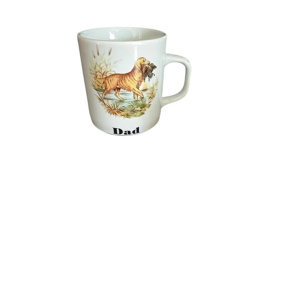 Vintage 1982 Only Yours Dad Mug Golden Retriever Hunting Dog‎ Duck Atlanta GA